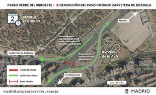 Cortes junio en el soterramiento de la A5