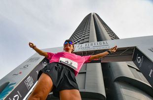 Una de las participantes en la carrera de este domingo