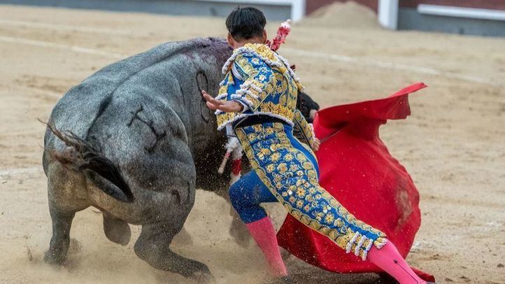 Gómez del Pilar comenzó su faena al quinto, premiada con una oreja, doblándose por bajo.