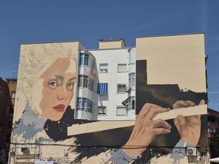 Arganda del Rey presenta un mural de 350m2 en homenaje a la música y a la mujer local
