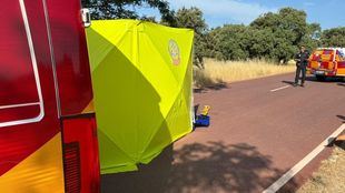 Grave accidente de un ciclista en la Casa de Campo al cruzarse un perro