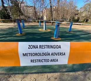 El Retiro y otros ocho parques se balizarán hasta las 21 horas ante la alerta naranja