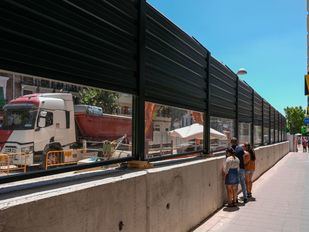 Renovación de las pantallas en el Paseo de las Delicias para reducir el impacto de las obras en Metro