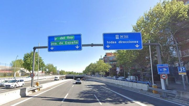 Túnel de acceso a la M-30 desde la Avenida de Portugal