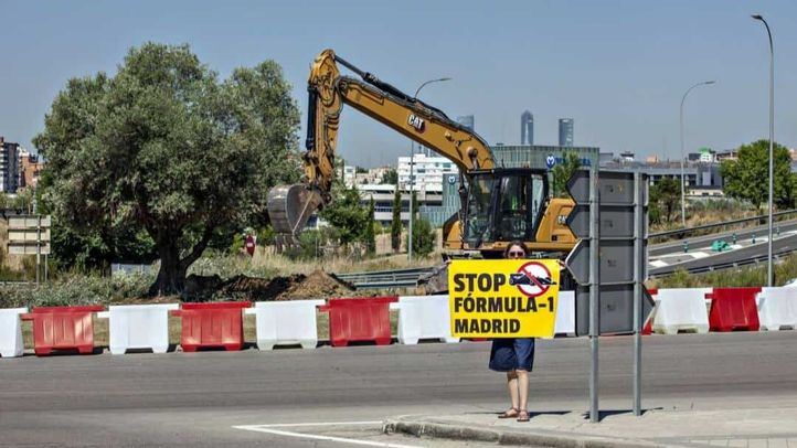 Retirada de árboles en los alrededores de Ifema por la construcción del circuito de F1