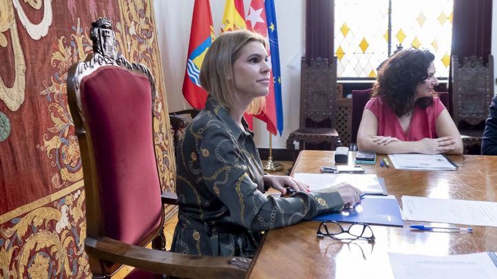 La alcaldesa de Alcalá de Henares, Judith Piquet, durante la Junta Local de Seguridad de Alcalá de Henares, a 17 de julio de 2025