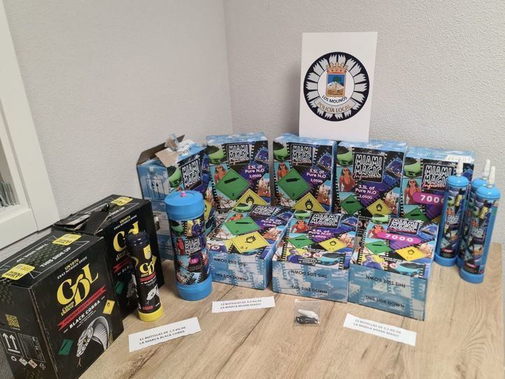 Gas de la risa incautado por la Policía de Los Molinos