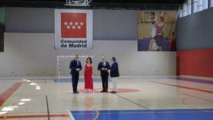 La presidenta de la Comunidad, Isabel Díaz Ayuso, presenta Milla Canal, el proyecto transformación de las Instalaciones Deportivas Canal de Isabel II, y el nuevo espacio de la Fuente del río Lozoya, que abre al público. Instalaciones Deportivas Canal