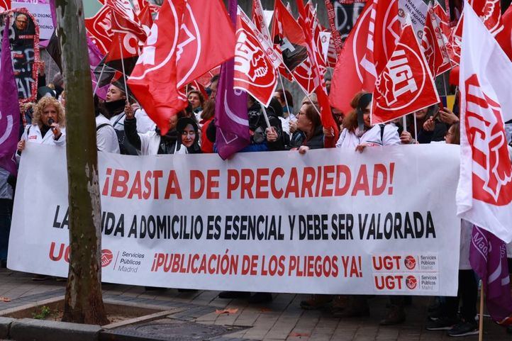 Concentración de trabajadoras del Servicio de Ayuda a Domicilio