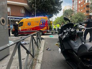 Grave un motorista de 59 años tras estrellarse en Arganzuela