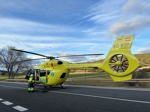 Evacuado en helicóptero un trabajador atrapado por maquinaria en Ciempozuelos