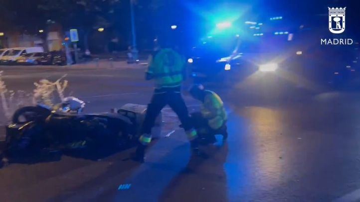 Accidente de moto en Puerta del Ángel