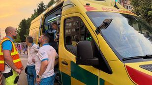 Grave accidente laboral en Plaza de España: obrero de 57 años sufre corte profundo en la cara