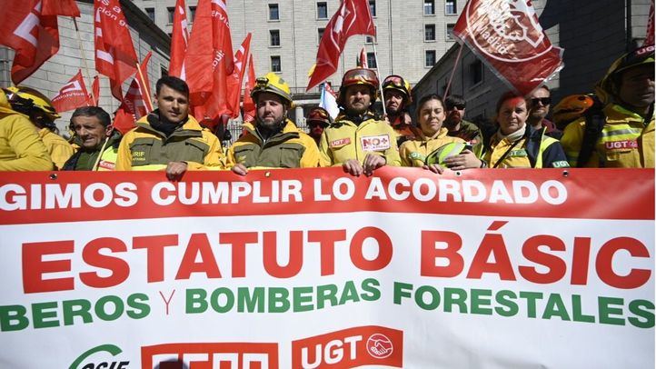 Imagen de archivo de una manifestación de bomberos forestales