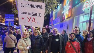 Manifestación en diciembre de 2019 por el centro de salud en el Cañaveral