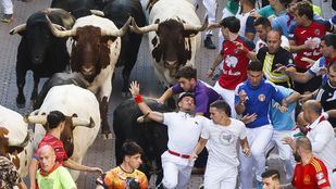 Un herido por asta de toro en el quinto encierro de San Sebastián de los Reyes