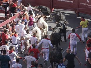 El séptimo encierro de Sanse deja 11 heridos por contusiones y caídas