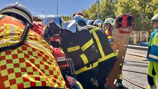 Dos heridos tras chocar el coche contra la mediana a la altura de Getafe