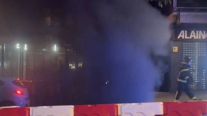 Incendio en un aparcamiento de la avenida del Mediterráneo