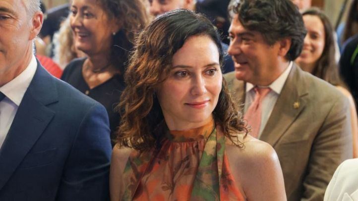 Isabel Díaz Ayuso en un acto por el Día de la Paloma