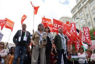 Sindicatos protestan frente al Congreso por el bloqueo de la reducción de jornada