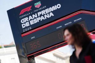 Isabel Díaz Ayuso durante el acto de cuenta atrás para la vuelta de la F1 a Madrid