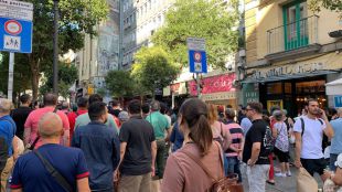 La Policía re duce a un hombre atrincherado en Gran Vía con bombonas de butano
