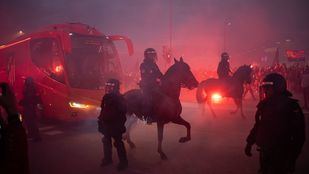Ambiente previo a un derbi madrileño