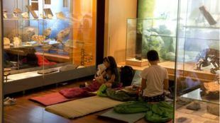 Acampada en el Museo de Ciencias Naturales