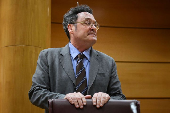 El Fiscal General del Estado, Álvaro García Ortiz, durante su comparecencia en la Comisión de Justicia, en el Senado, a 18 de febrero de 2025, en Madrid (España)