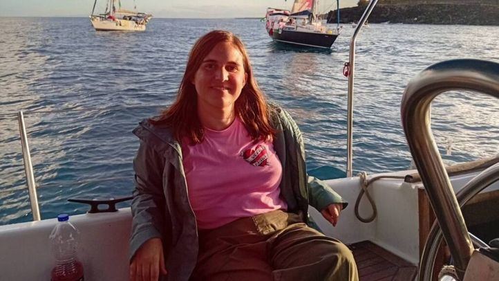 La diputada de Más Madrid en la Asamblea de Madrid Jimena González a bordo de uno de los barcos que conforman la segunda flotilla de camino a Gaza