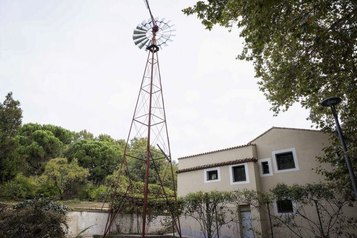 Molino restaurado en la Quinta de los Molinos
