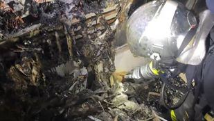 Un incendio en un cuarto de contadores de un sótano de Leganés se deja una persona intoxicada