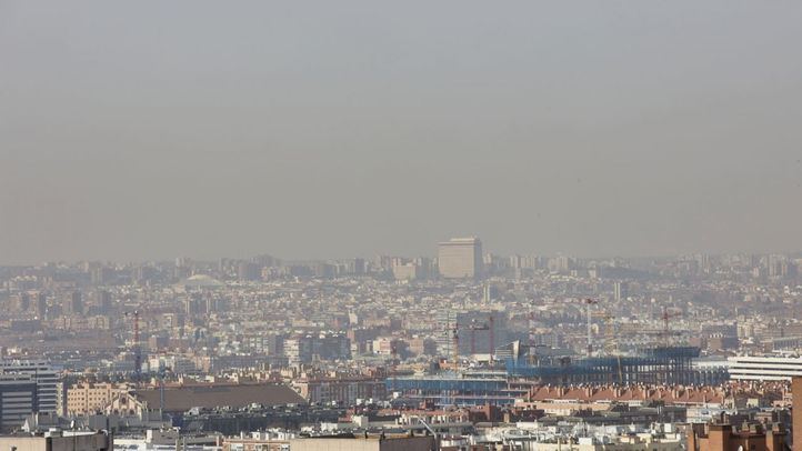 Vista de la boina de contaminación en Madrid