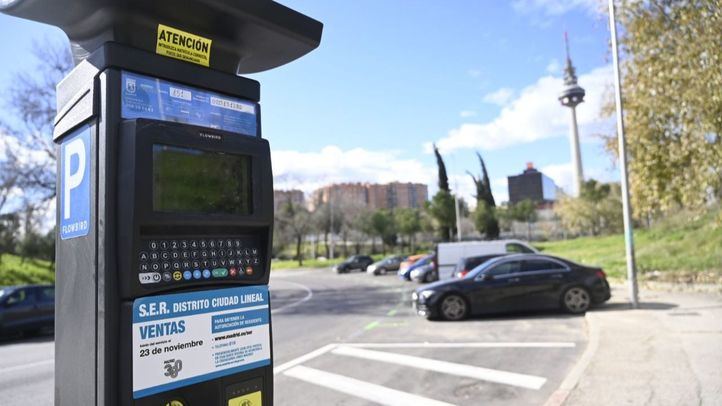 Parquímetro en la zona de Ventas