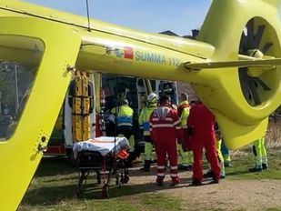 Herido muy grave tras clavarse un hierro en Collado Villalba
