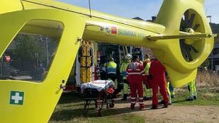 Herido muy grave tras clavarse un hierro en Collado Villalba