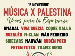 La lluvia obliga a cancelar el concierto 'Música X Palestina' que iba a celebrarse en Fuenlabrada