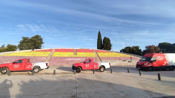 El Ayuntamiento de Madrid borra la bandera republicana del parque de las Cruces de Carabanchel