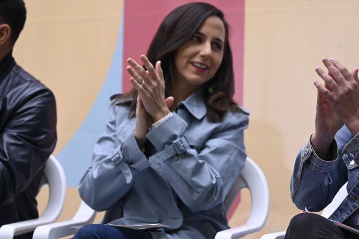 Ione Belarra, en un acto de la última campaña