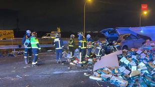 La colisión entre un turismo y un camión deja dos heridos en Getafe