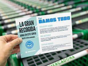 Mercadona recauda de sus clientes 1,6 millones de euros para Bancos de Alimentos