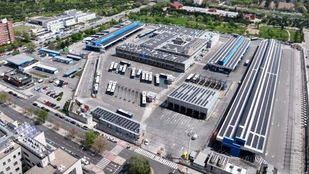 Imagen desde dron de vigilancia en instalación EMT Madrid