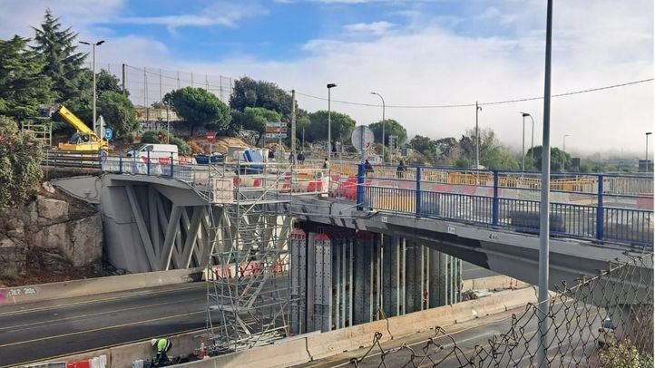 Transportes abre al tráfico de vehículos ligeros el paso superior de Torrelodones