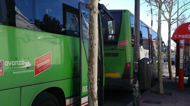 Autobús interurbano en la Comunidad de Madrid.