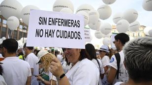 Manifestación de enfermeras en Madrid