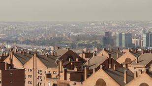 Vista de la boina de contaminación en Madrid