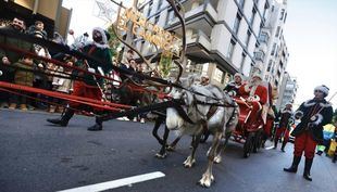 Renos en la cabalgata de Papá Noel en El Escorial