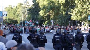 Imagen del dispositivo de la Vuelta en Madrid.