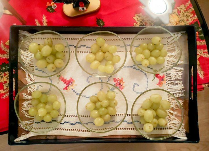 Bandeja con uvas
